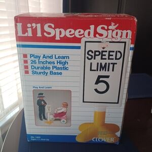 Vintage Kids Speed Sign By CLOVER 1989